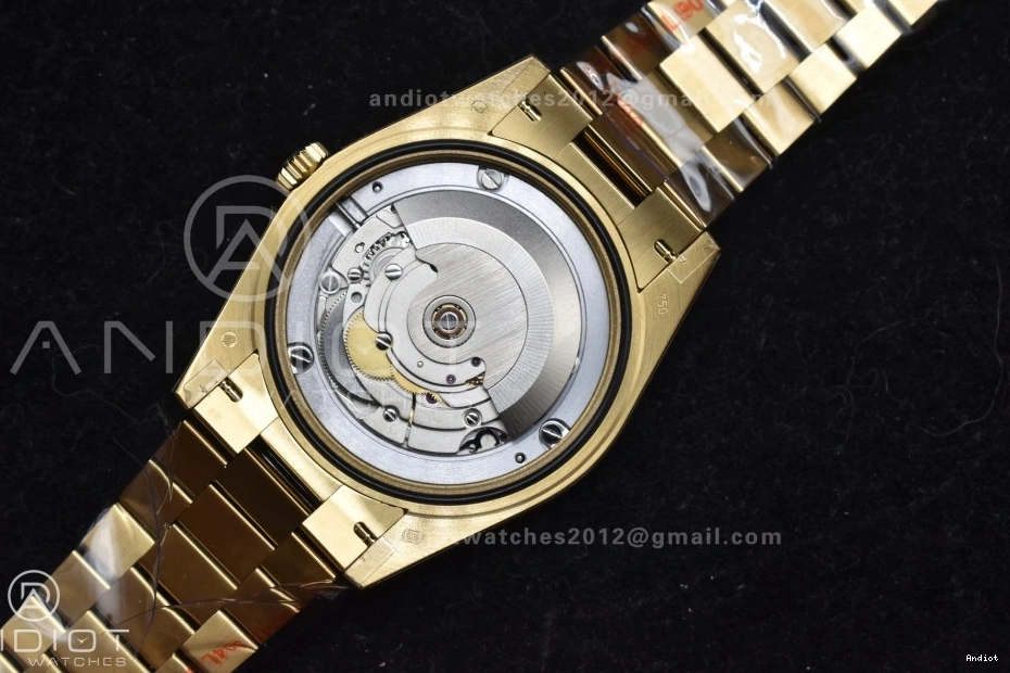 Black Green 40 President V4 Bracelet Weight) on 904L Steel YG A2836 QF Dial Edition (Gain DayDate Best 0118